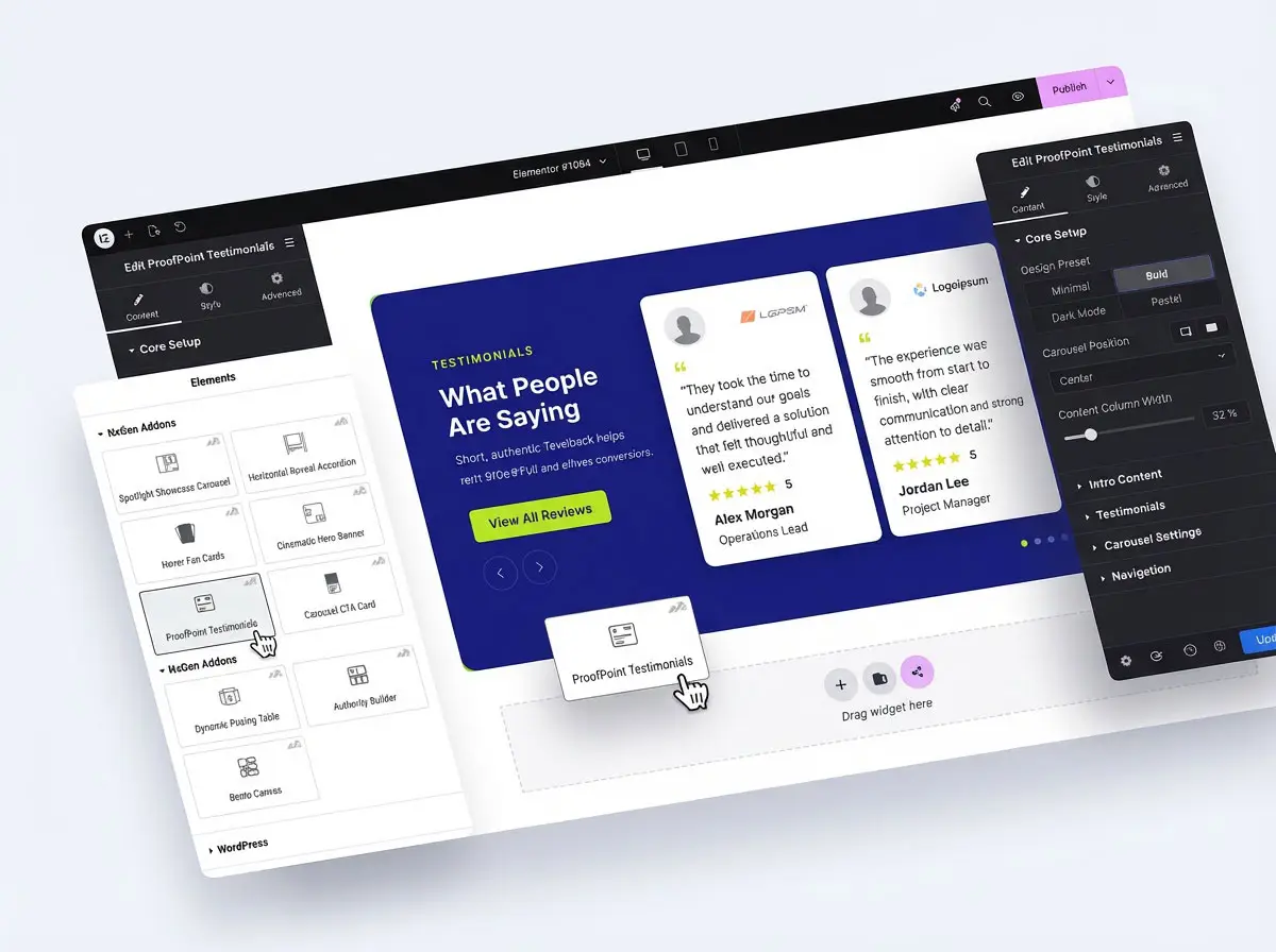 Start With Real Sections, Not Empty Widgets